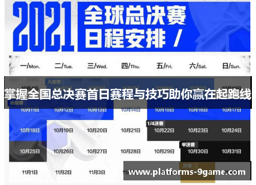 掌握全国总决赛首日赛程与技巧助你赢在起跑线